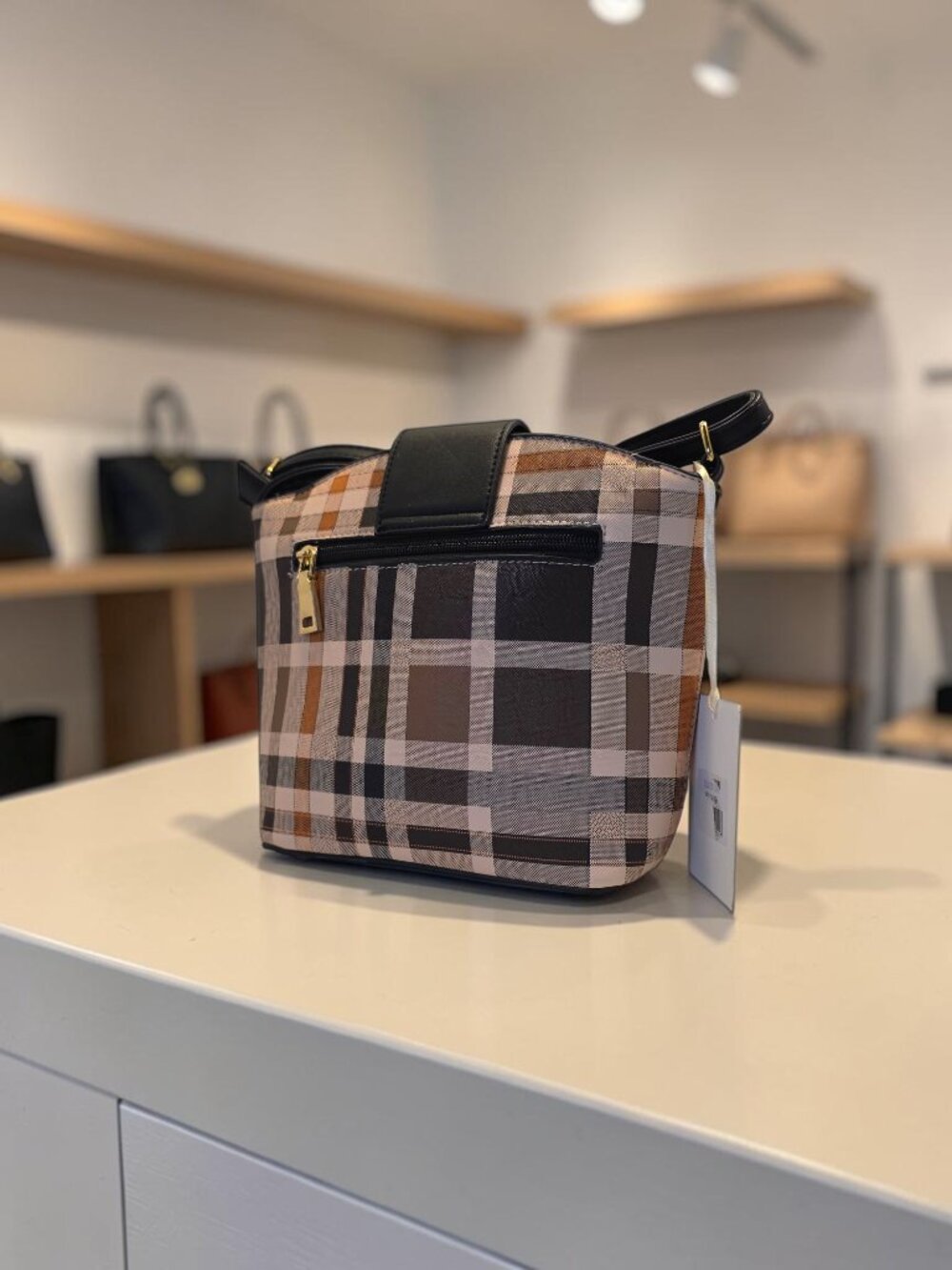 Elaine Turner Designs Modern Check Plaid Crossbody Bag  NWT - Picture 2 of 7